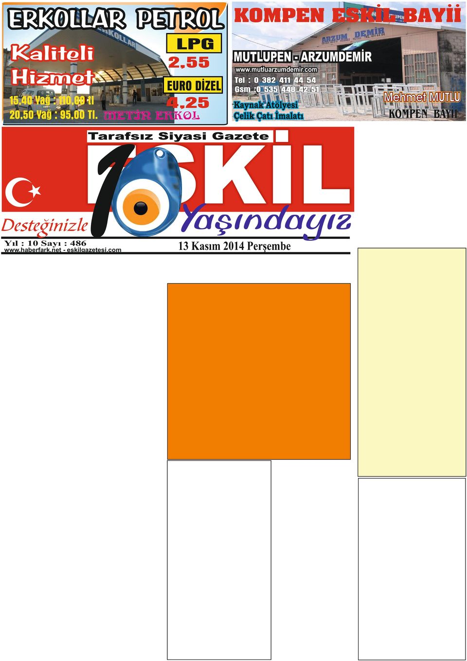 Anma programına Sayın Kaymakamımız Mustafa İlhan, Garnizon Komutanı Mehmet Toy, Eskil Belediye Başkanı Niyazi Alçay, Cumhuriyet Başsavcısı Mehmet Parlar, Siyasi Parti Temsilcileri, öğretmenler,