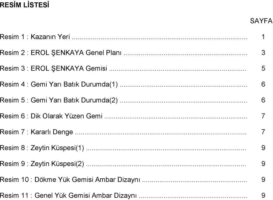 .. 6 Resim 5 : Gemi Yarı Batık Durumda(2)... 6 Resim 6 : Dik Olarak Yüzen Gemi... 7 Resim 7 : Kararlı Denge.