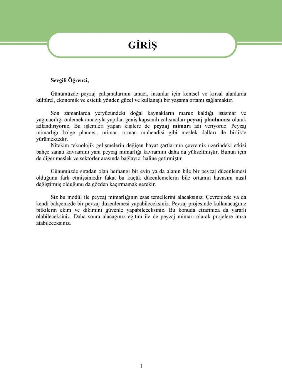 Bu işlemleri yapan kişilere de peyzaj mimarı adı veriyoruz. Peyzaj mimarlığı bölge plancısı, mimar, orman mühendisi gibi meslek dalları ile birlikte yürümektedir.