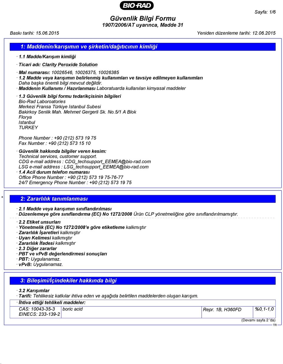 Maddenin Kullanımı / Hazırlanması Laboratuarda kullanılan kimyasal maddeler 1.