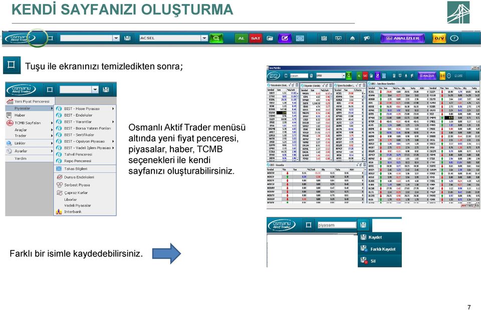 penceresi, piyasalar, haber, TCMB seçenekleri ile kendi