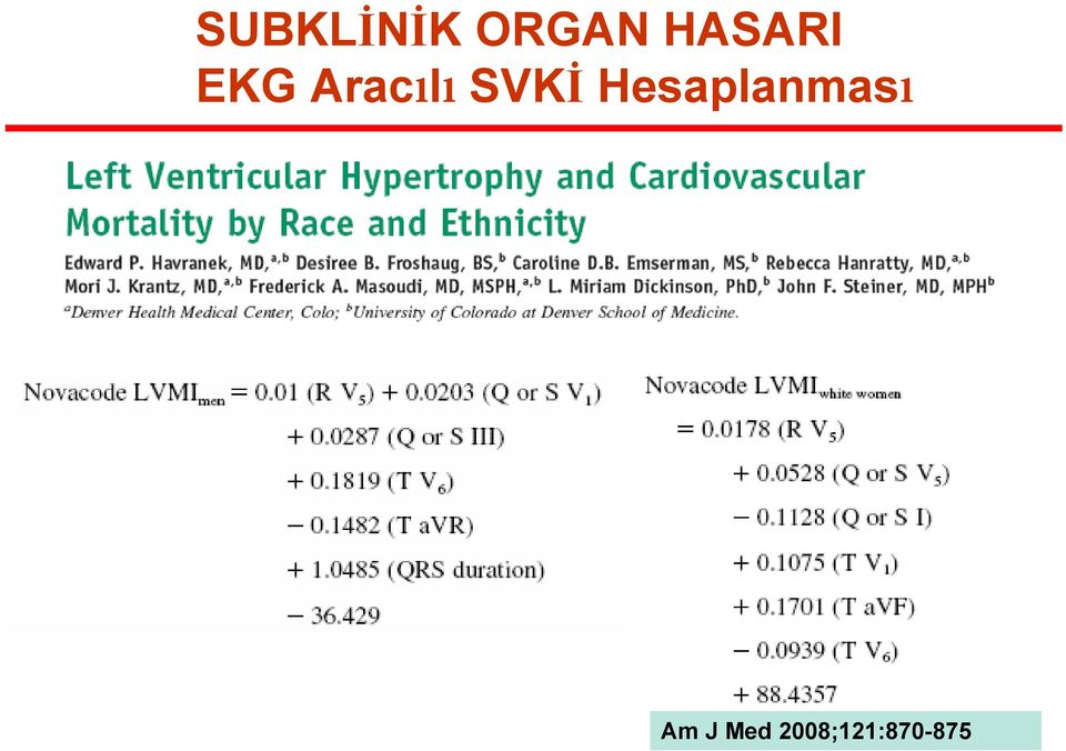 SVKİ Hesaplanmas