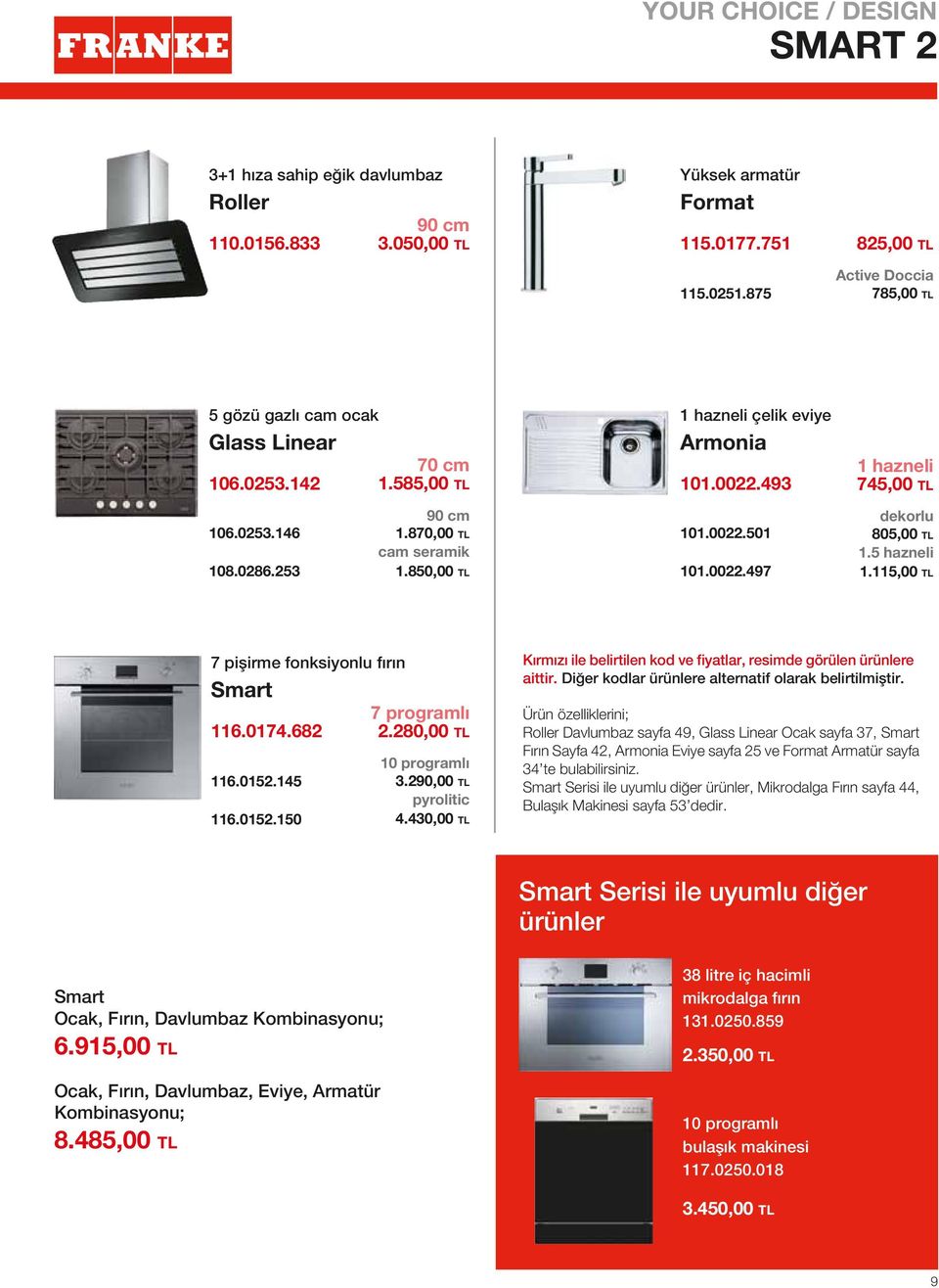 253 90 cm 1.870,00 TL cam seramik 1.850,00 TL 101.0022.501 101.0022.497 dekorlu 805,00 TL 1.5 hazneli 1.115,00 TL 7 pişirme fonksiyonlu fırın Smart 116.0174.682 116.0152.145 116.0152.150 7 programlı 2.