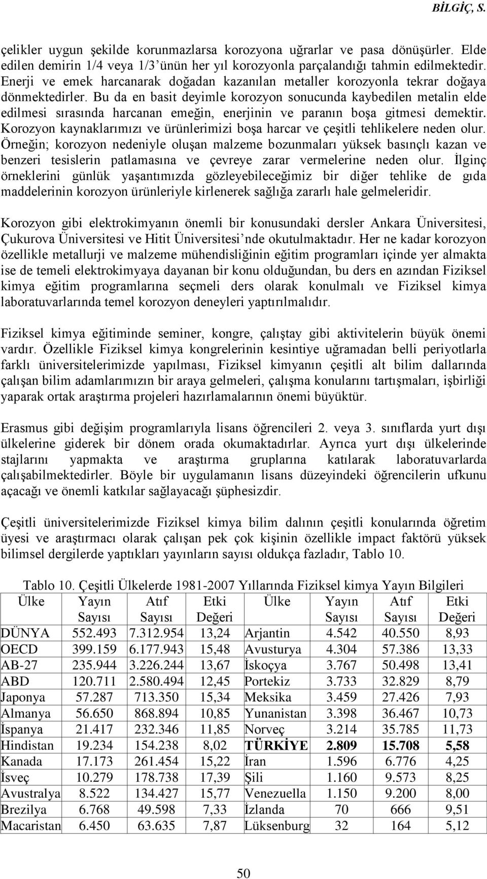 Bu da en basit deyimle korozyon sonucunda kaybedilen metalin elde edilmesi sırasında harcanan emeğin, enerjinin ve paranın boşa gitmesi demektir.