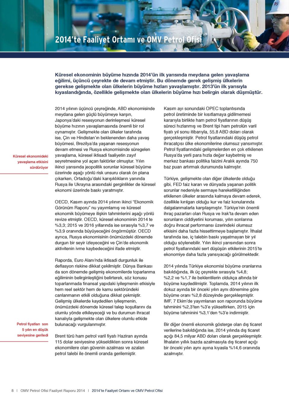 2013 ün ilk yarısıyla kıyaslandığında, özellikle gelişmekte olan ülkelerin büyüme hızı belirgin olarak düşmüştür.