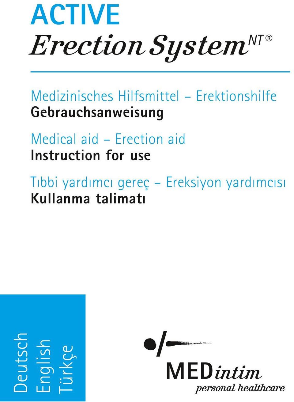 Erection aid Instruction for use Deutsch English