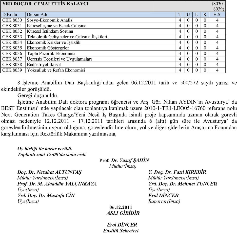 Çalışma İlişkileri 4 0 0 0 4 CEK 8034 Ekonomik Krizler ve İşsizlik 4 0 0 0 4 CEK 8035 Ekonomik Göstergeler 4 0 0 0 4 CEK 8036 Toplu Pazarlık Ekonomisi 4 0 0 0 4 CEK 8037 Ücretsiz Teorileri ve