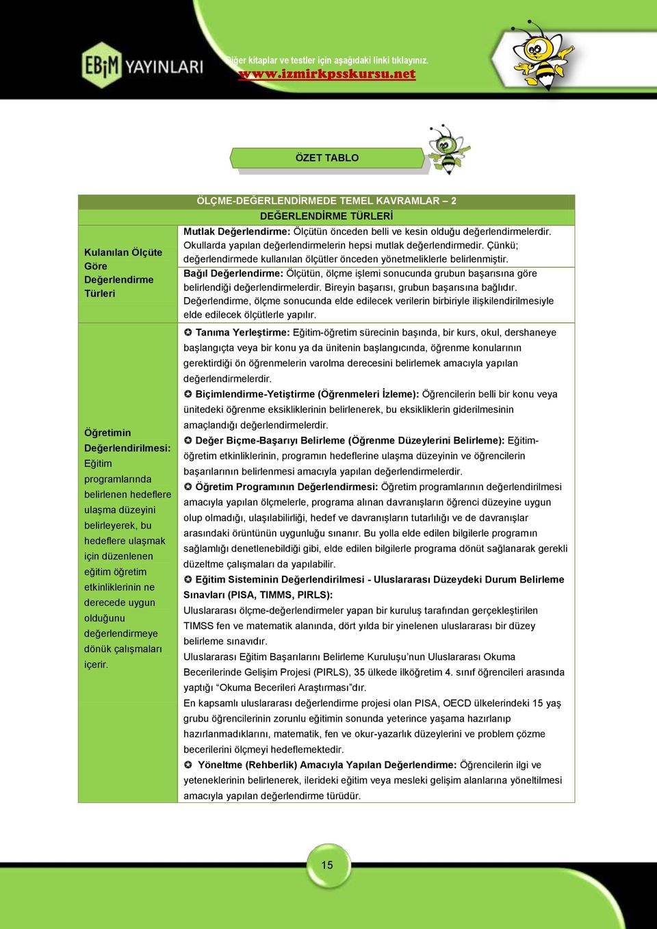 ÖLÇME-DEĞERLENDĠRMEDE TEMEL KAVRAMLAR 2 DEĞERLENDĠRME TÜRLERĠ Mutlak Değerlendirme: Ölçütün önceden belli ve kesin olduğu değerlendirmelerdir.