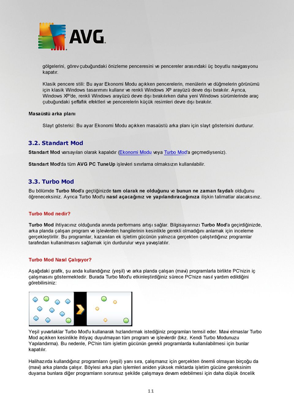 Ayrıca, Windows XP'de, renkli Windows arayüzü devre dışı bırakılırken daha yeni Windows sürümlerinde araç çubuğundaki şeffaflık efektleri ve pencerelerin küçük resimleri devre dışı bırakılır.