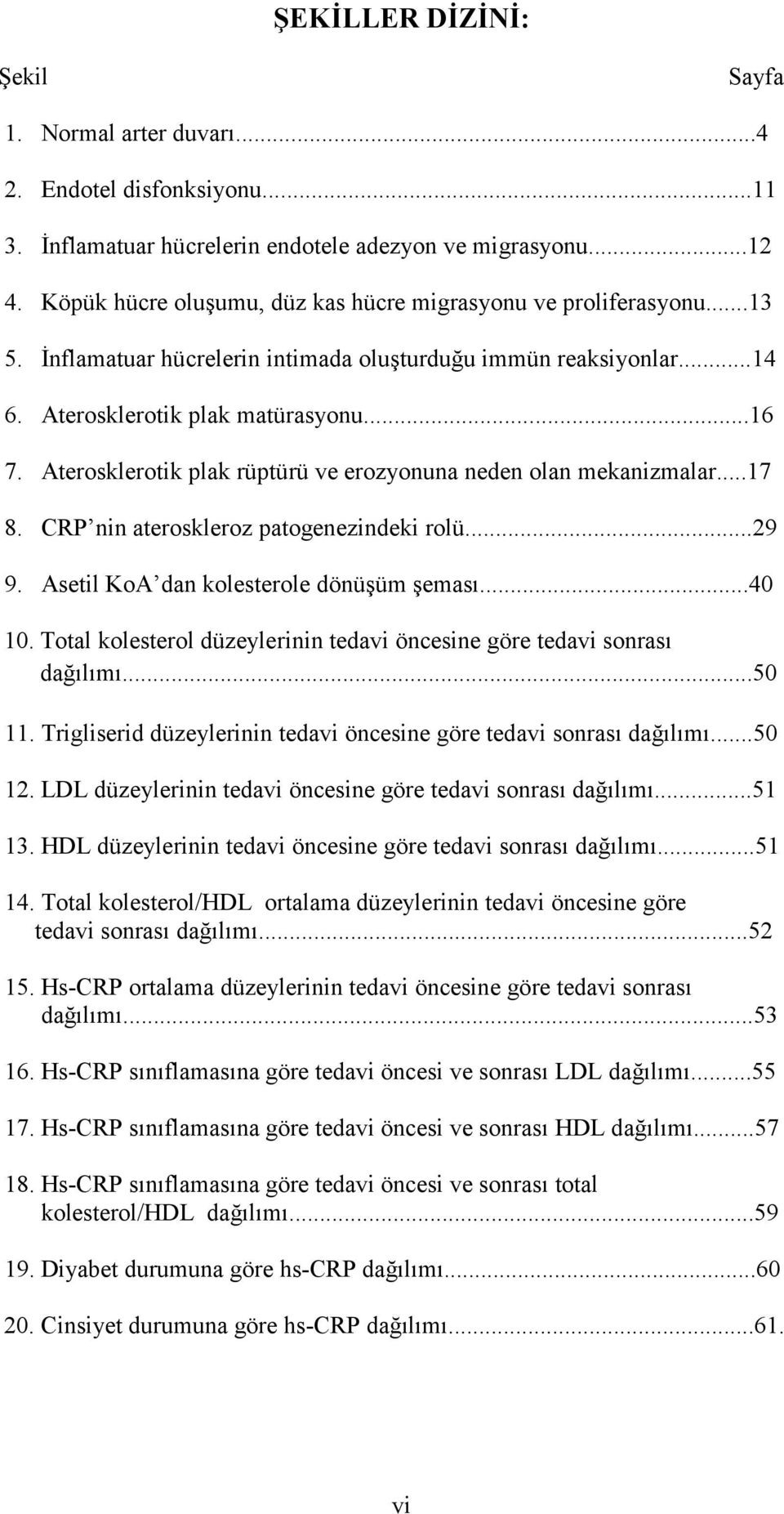 Aterosklerotik plak rüptürü ve erozyonuna neden olan mekanizmalar...17 8. CRP nin ateroskleroz patogenezindeki rolü...29 9. Asetil KoA dan kolesterole dönü.üm.emas"...40 10.