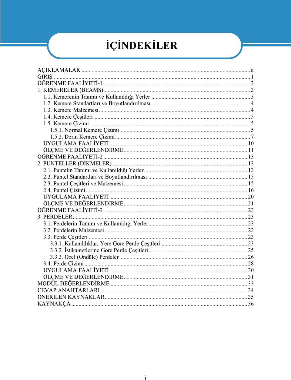 PUNTELLER (DİKMELER)...13 2.1. Puntelin Tanımı ve Kullanıldığı Yerler...13 2.2. Puntel Standartları ve Boyutlandırılması...15 2.3. Puntel Çeşitleri ve Malzemesi...15 2.4. Puntel Çizimi.