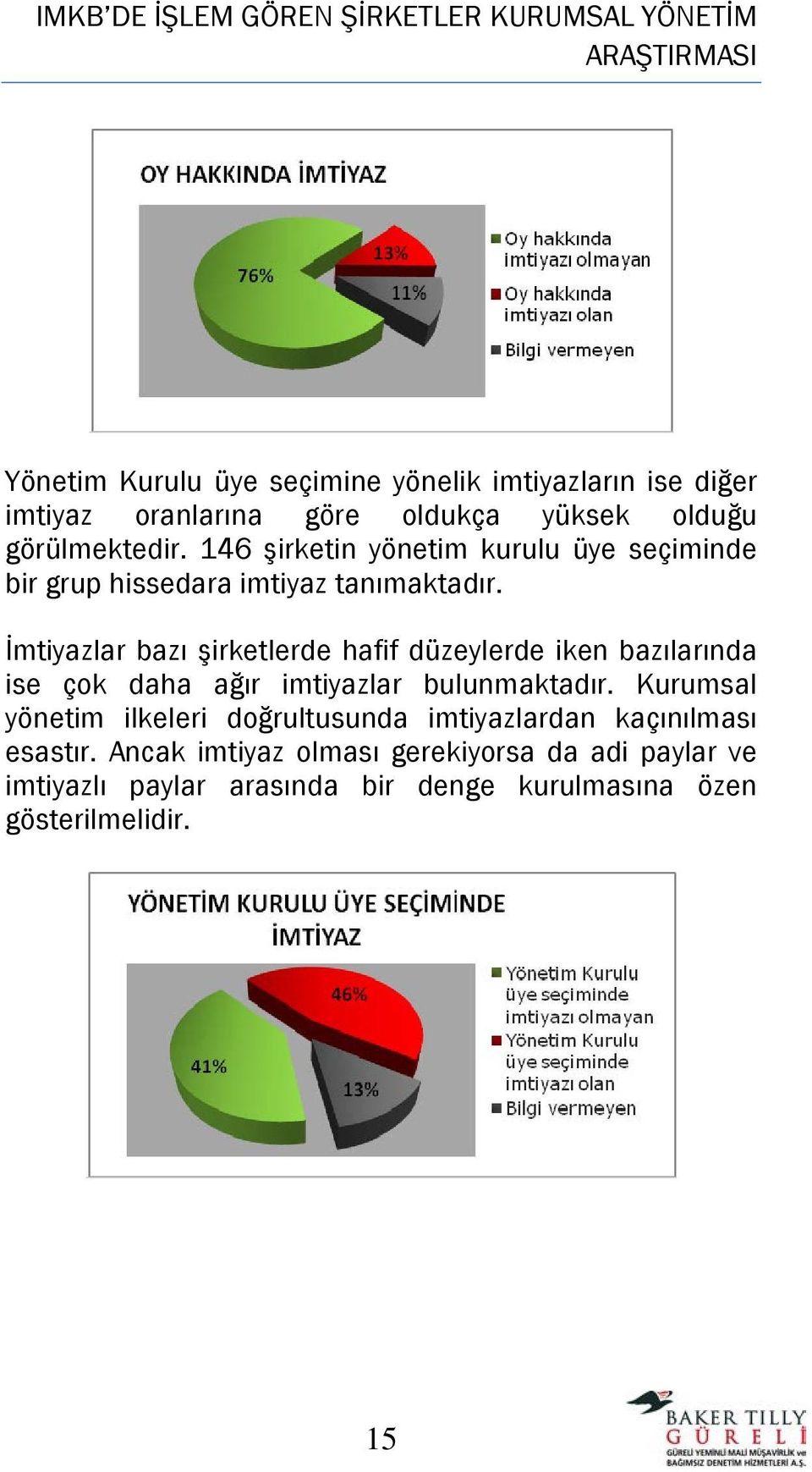 İmtiyazlar bazı şirketlerde hafif düzeylerde iken bazılarında ise çok daha ağır imtiyazlar bulunmaktadır.