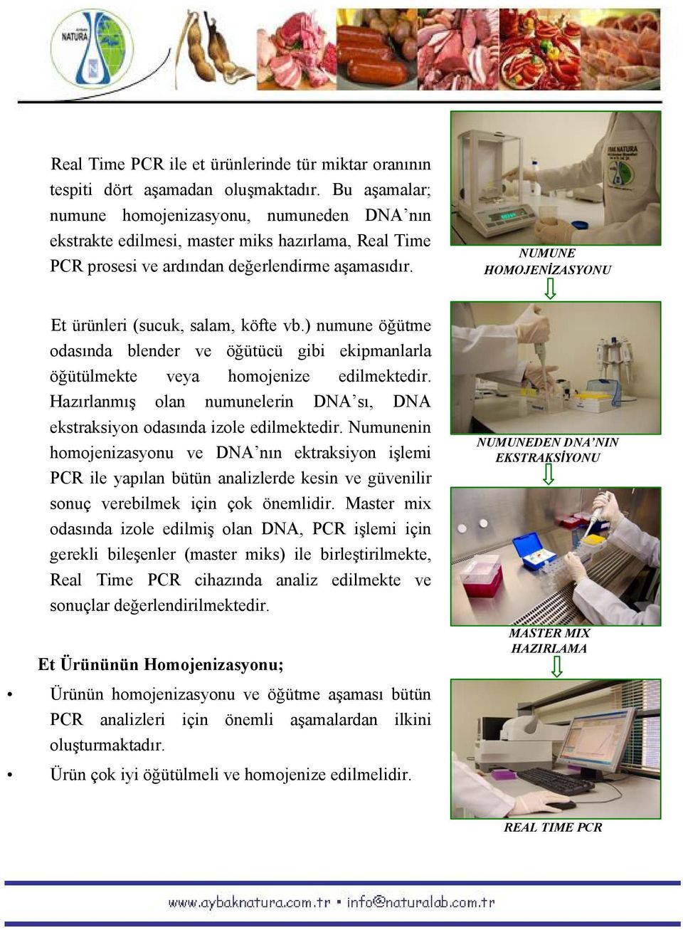 NUMUNE HOMOJENİZASYONU Et ürünleri (sucuk, salam, köfte vb.) numune öğütme odasında blender ve öğütücü gibi ekipmanlarla öğütülmekte veya homojenize edilmektedir.