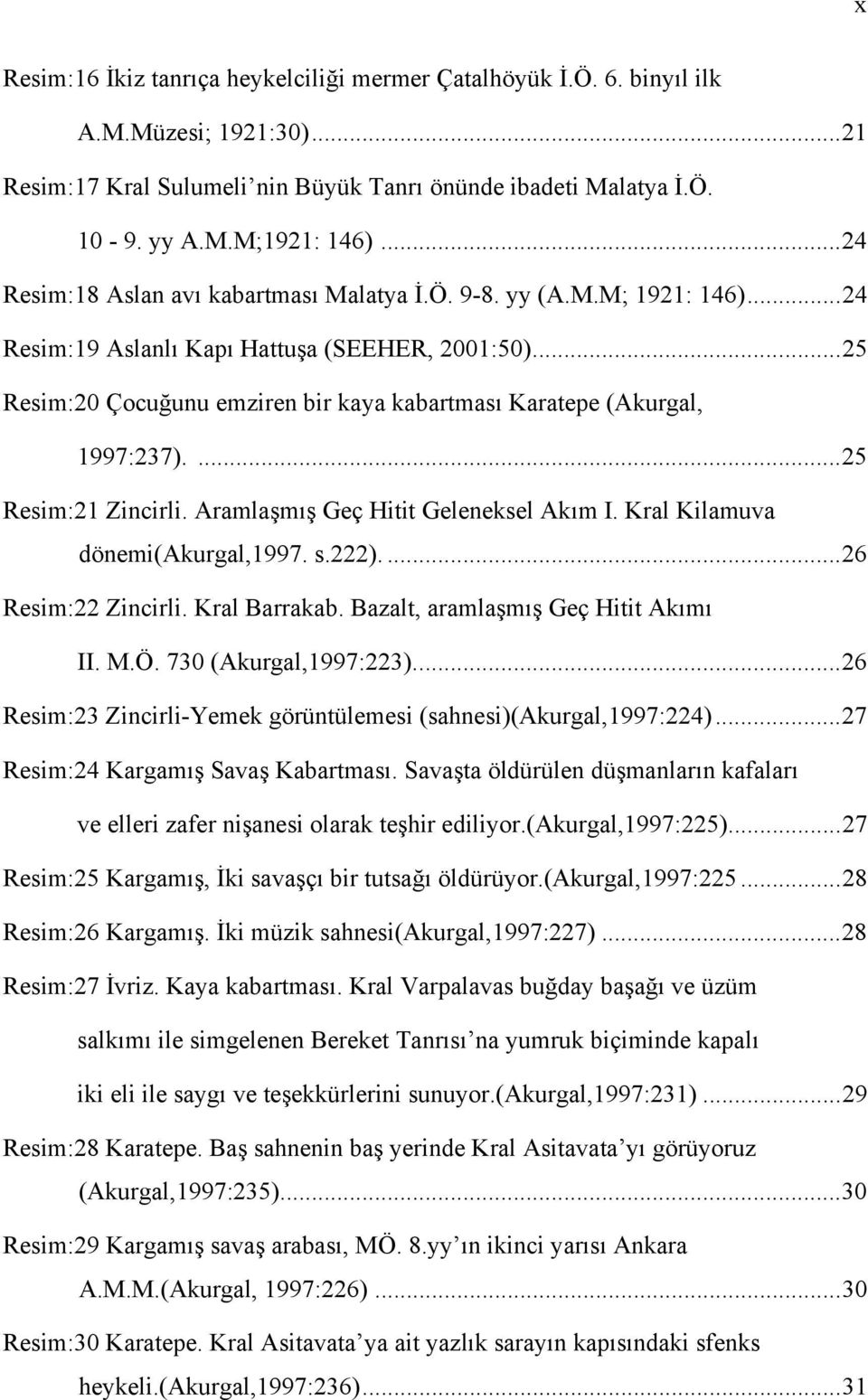 ..25 Resim:20 Çocuğunu emziren bir kaya kabartması Karatepe (Akurgal, 1997:237)....25 Resim:21 Zincirli. Aramlaşmış Geç Hitit Geleneksel Akım I. Kral Kilamuva dönemi(akurgal,1997. s.222).