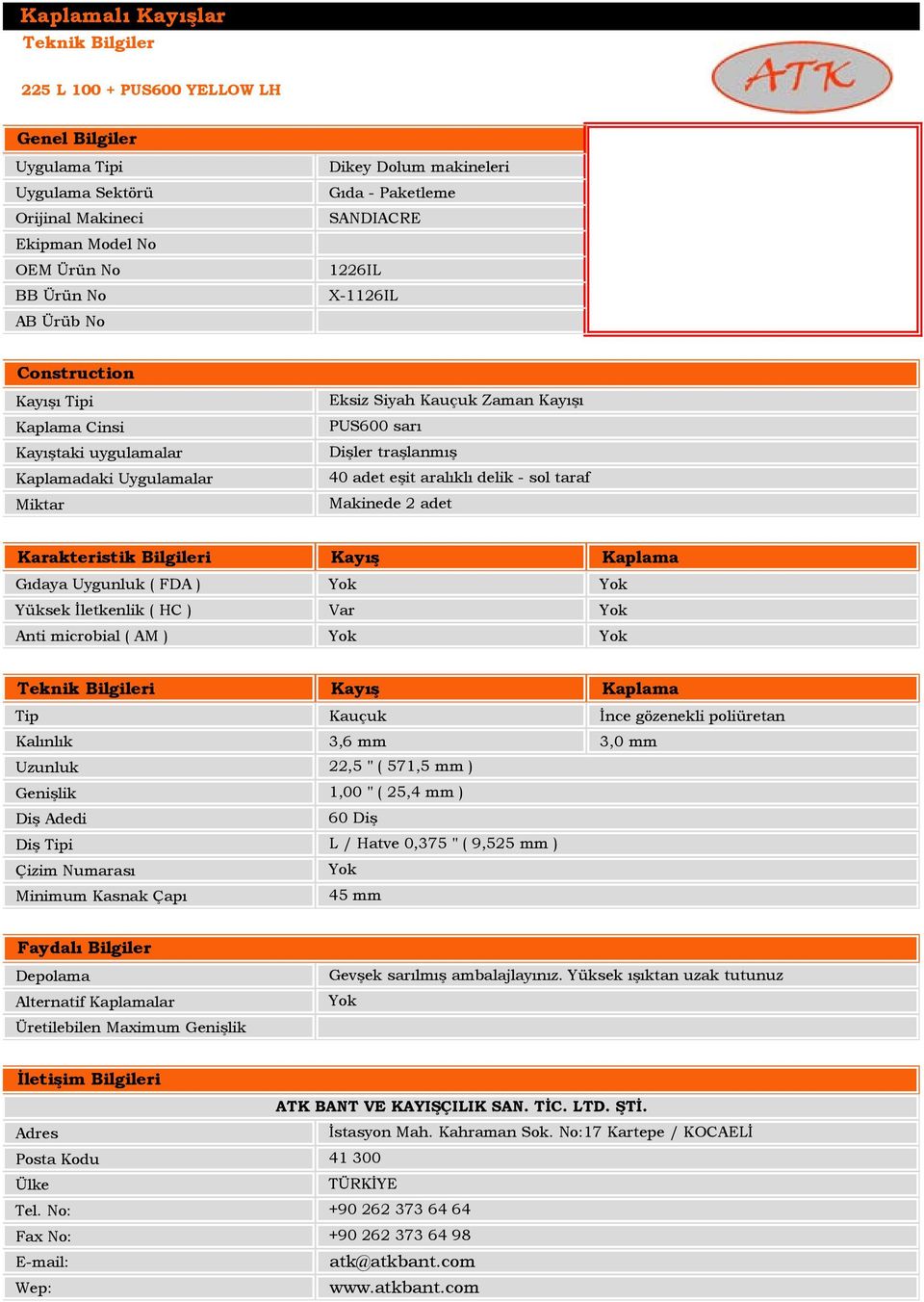 Gıdaya Uygunluk ( FDA ) Yüksek İletkenlik ( HC ) Var Anti microbial ( AM ) i Kayış Kaplama Tip Kauçuk İnce