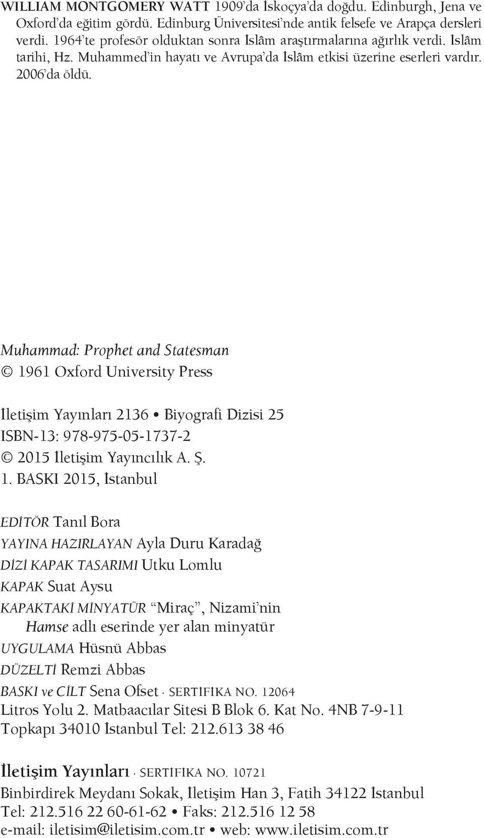 Muhammad: Prophet and Statesman 19