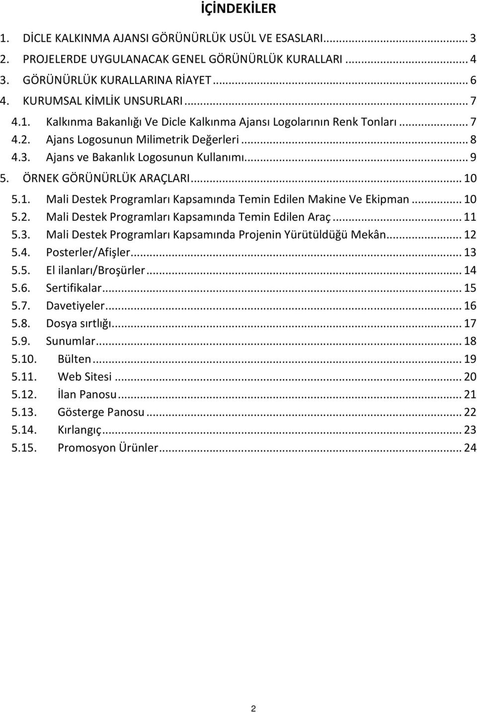 ÖRNEK GÖRÜNÜRLÜK ARAÇLARI... 10 5.1. Mali Destek Programları Kapsamında Temin Edilen Makine Ve Ekipman... 10 5.2. Mali Destek Programları Kapsamında Temin Edilen Araç... 11 5.3.