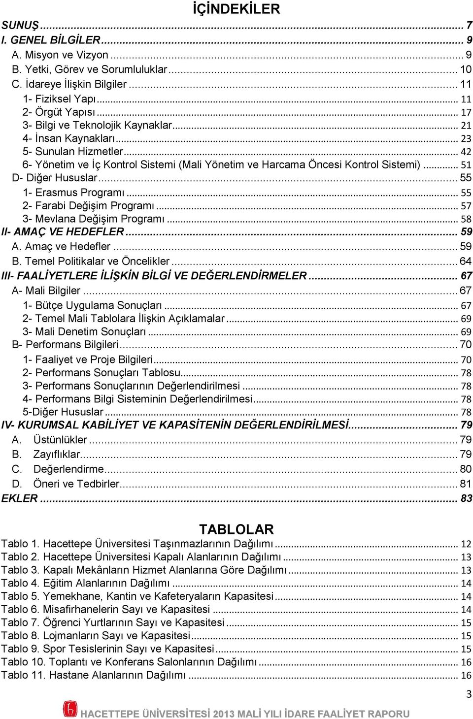 .. 1- Erasmus Programı... - Farabi Değişim Programı... - Mevlana Değişim Programı... II- AMAÇ VE HEDEFLER... A. Amaç ve Hedefler... B. Temel Politikalar ve Öncelikler.