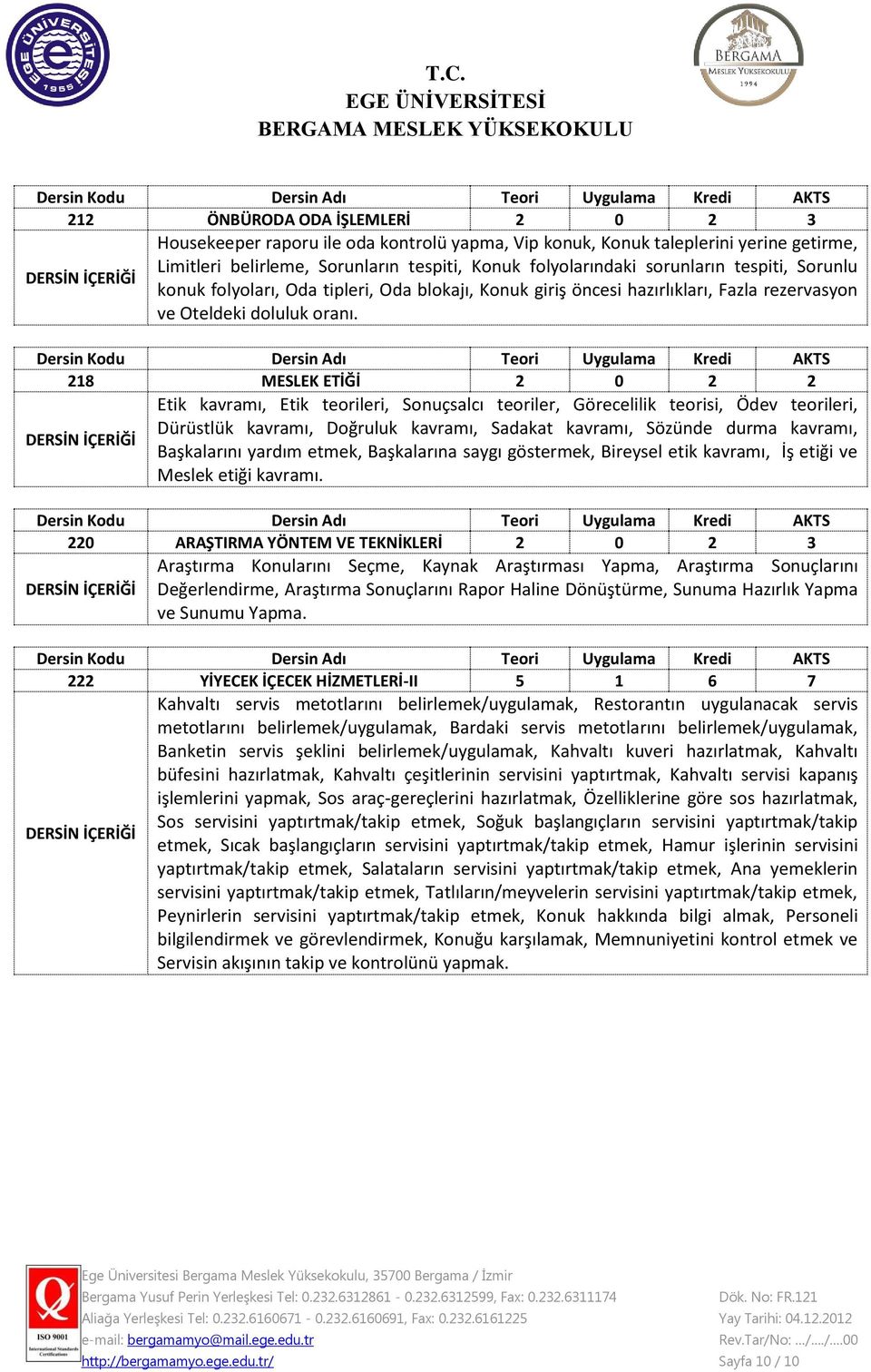 218 MESLEK ETİĞİ 2 0 2 2 Etik kavramı, Etik teorileri, Sonuçsalcı teoriler, Görecelilik teorisi, Ödev teorileri, Dürüstlük kavramı, Doğruluk kavramı, Sadakat kavramı, Sözünde durma kavramı,