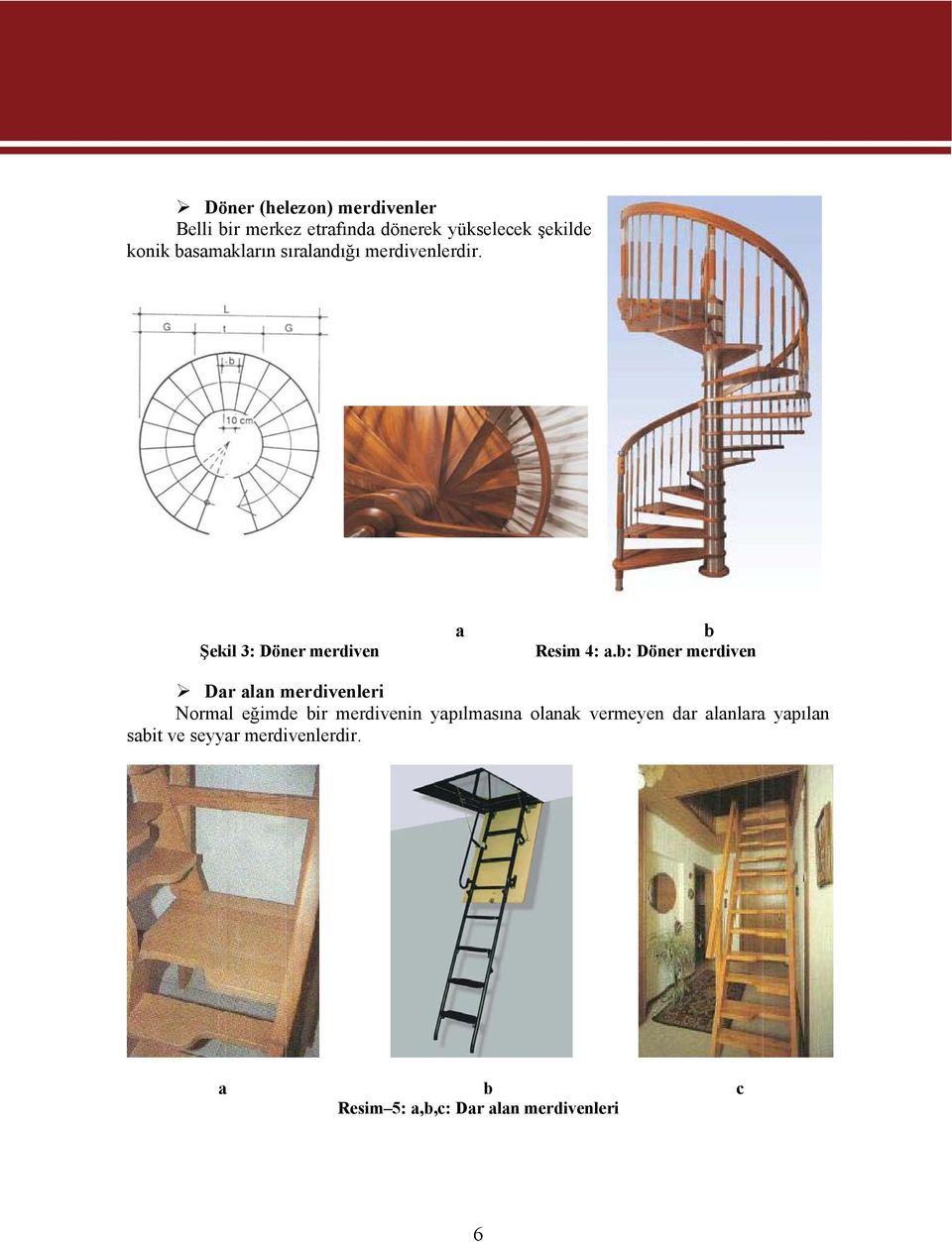 : Döner merdiven Dr ln merdivenleri Norml eğimde ir merdivenin ypılmsın olnk
