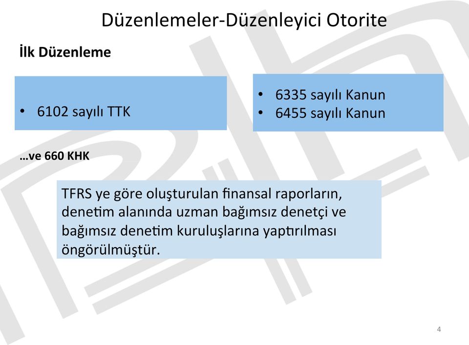 oluşturulan finansal raporların, denemm alanında uzman bağımsız