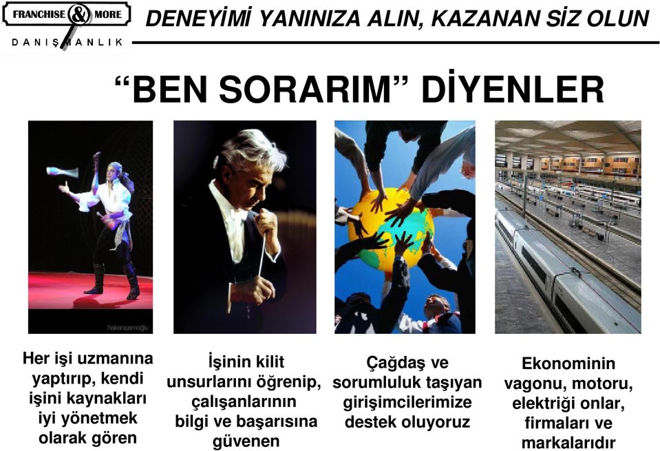 ve başarısına güvenen Çağdaş ve sorumluluk taşıyan girişimcilerimize destek