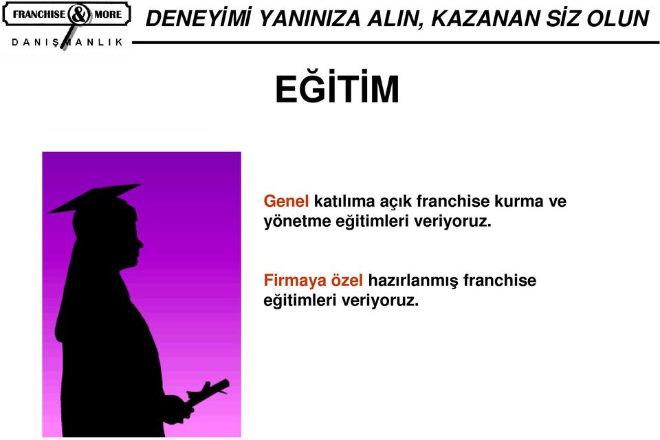 eğitimleri veriyoruz.