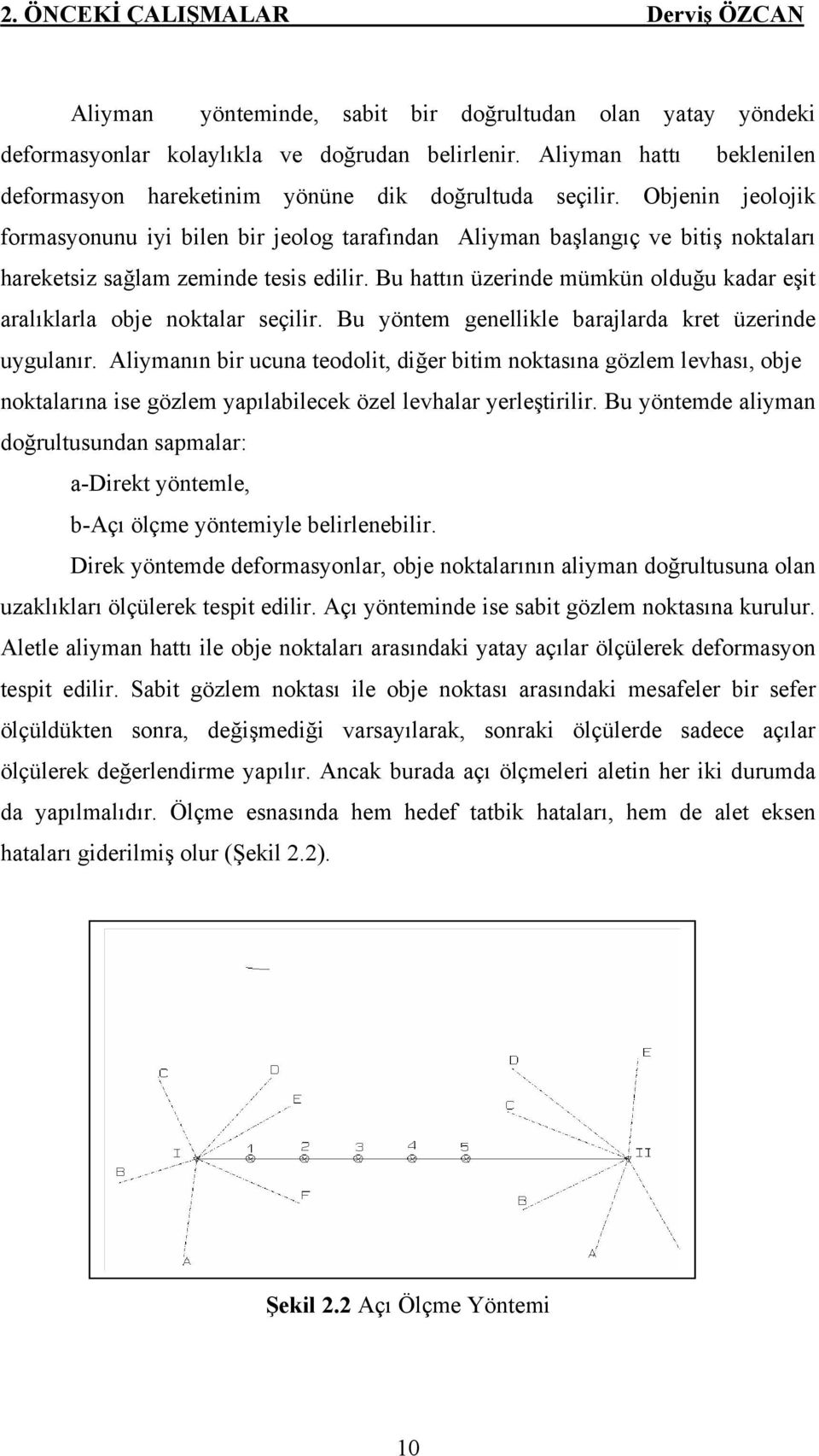 Objenin jeolojik formasyonunu iyi bilen bir jeolog tarafından Aliyman başlangıç ve bitiş noktaları hareketsiz sağlam zeminde tesis edilir.