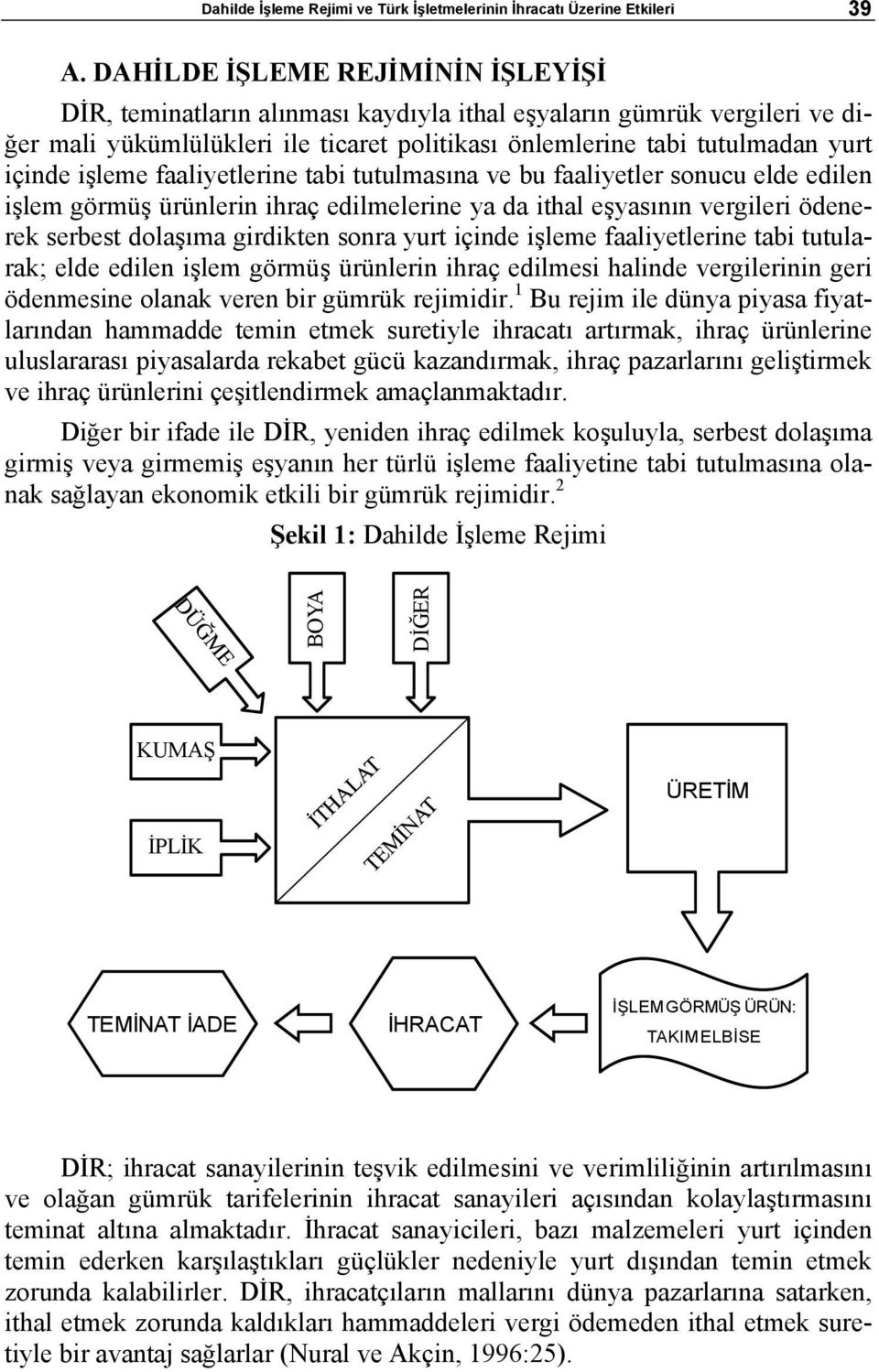 işleme faaliyetlerine tabi tutulmasına ve bu faaliyetler sonucu elde edilen işlem görmüş ürünlerin ihraç edilmelerine ya da ithal eşyasının vergileri ödenerek serbest dolaşıma girdikten sonra yurt