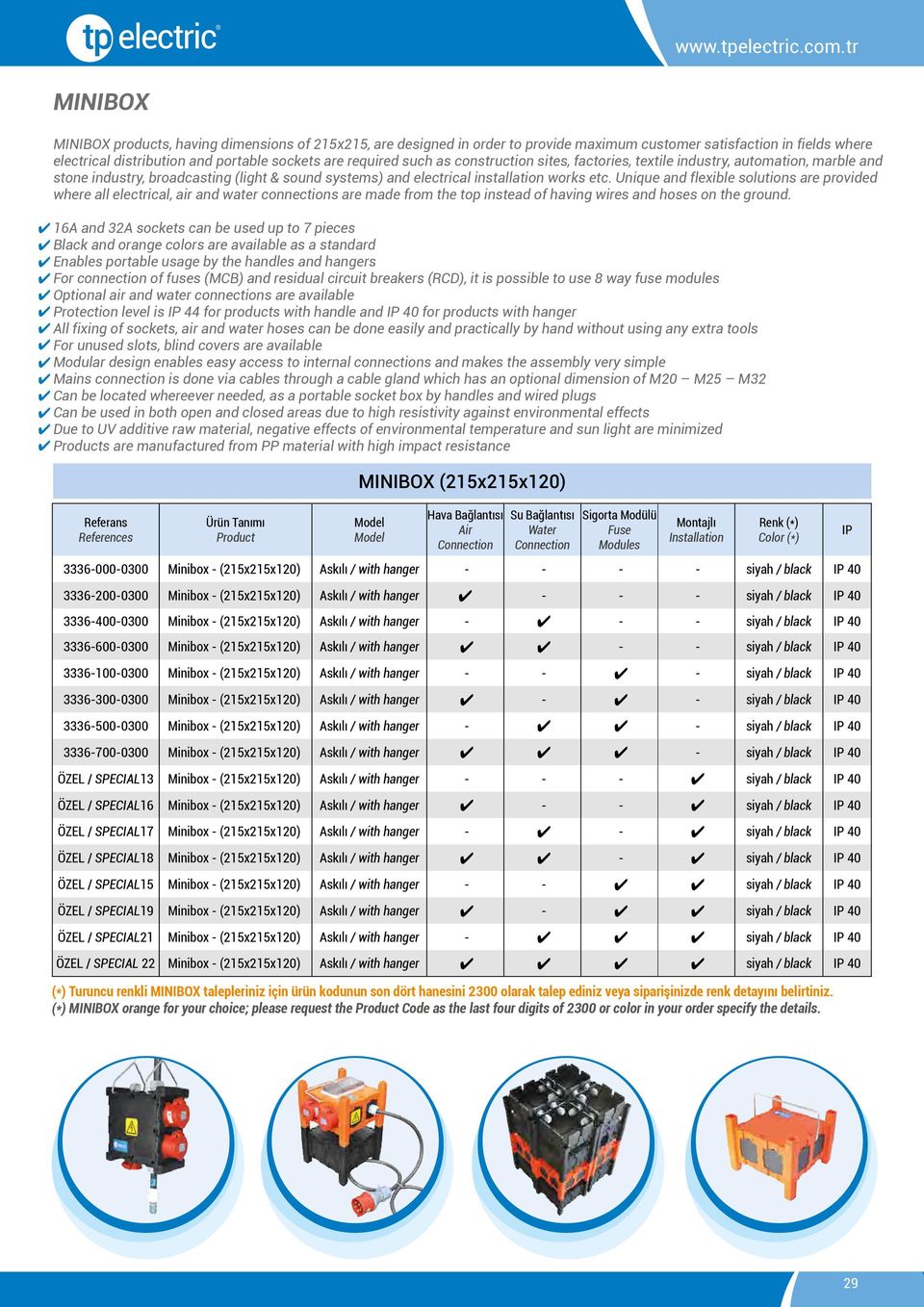 Unique and flexible solutions are provided where all electrical, air and water connections are made from the top instead of having wires and hoses on the ground.