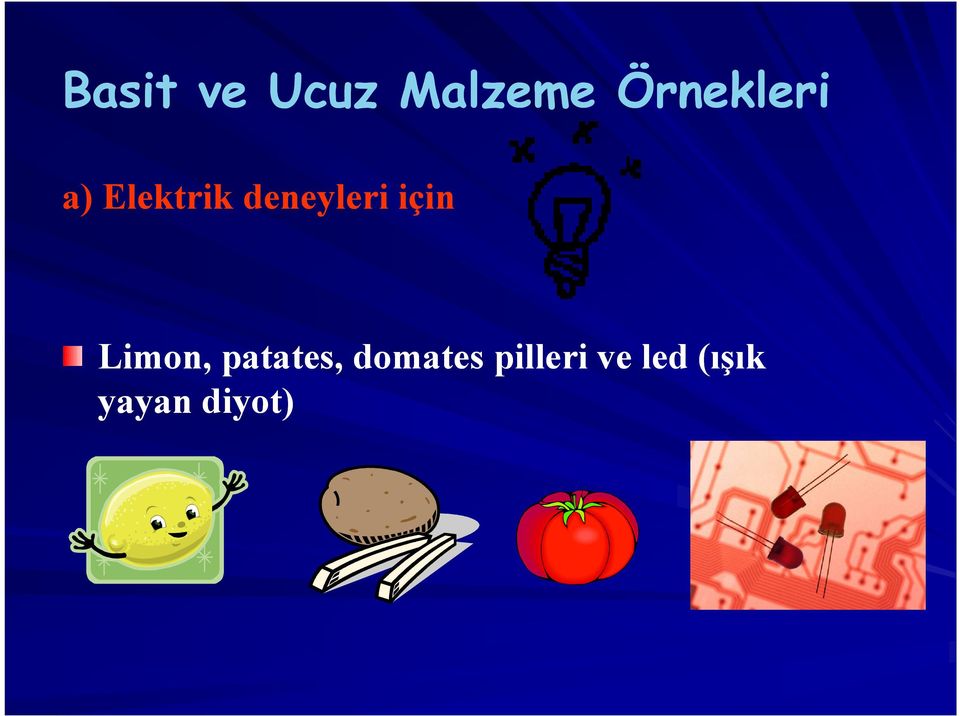 deneyleri için Limon,