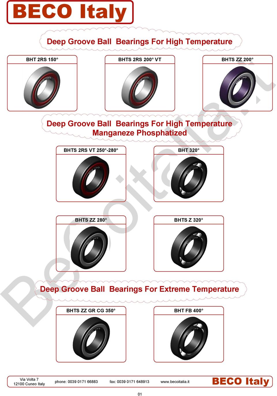 Phosphatized BHTS 2RS VT 250-280 BHT 320 BHTS ZZ 280 BHTS Z 320 Deep