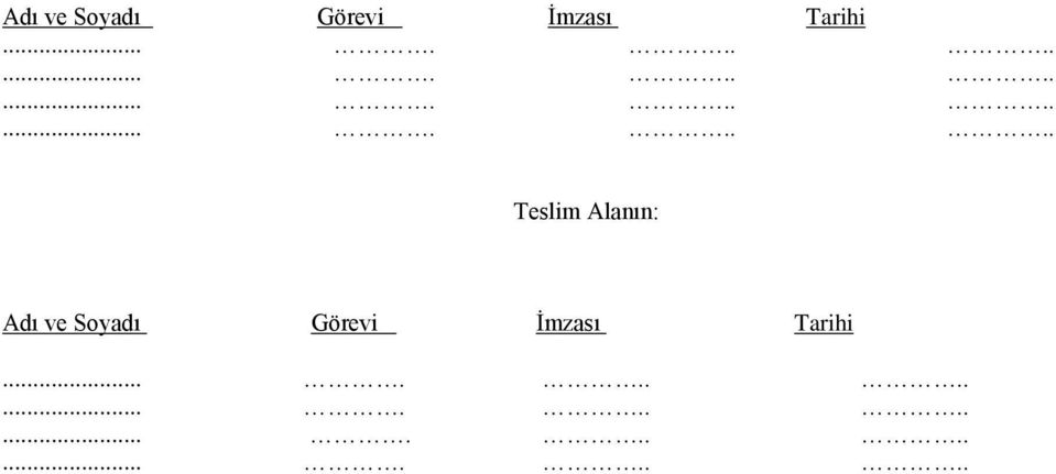 Alanın:  Ġmzası