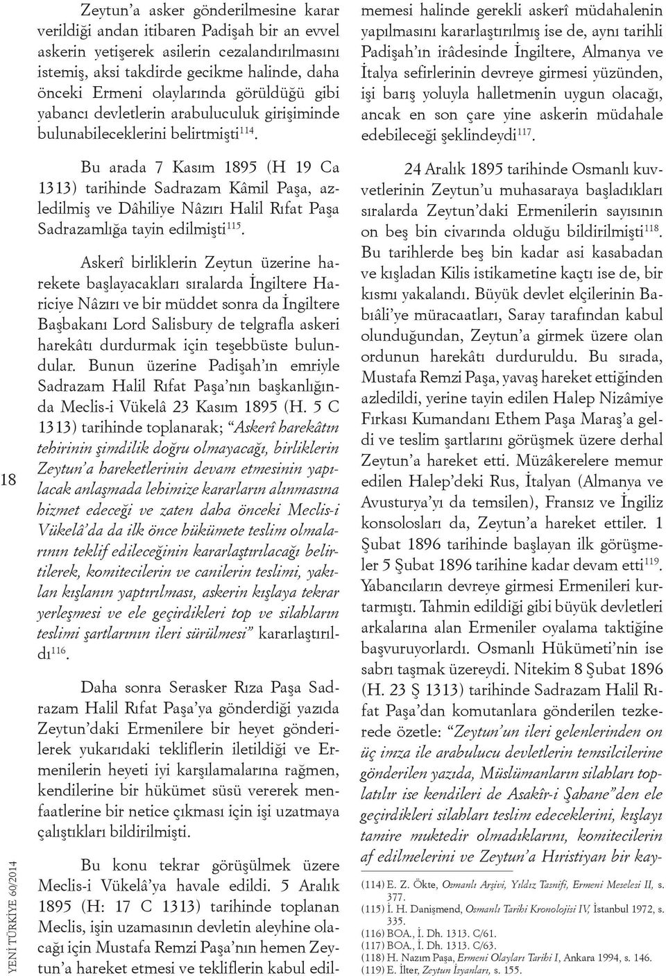 5 Aralık 1895 (H: 17 C 1313) tarihinde toplanan Meclis, işin uzamasının devletin aleyhine olacağı için Mustafa Remzi Paşa nın hemen Zeytun a hareket etmesi ve tekliflerin kabul edilmemesi halinde