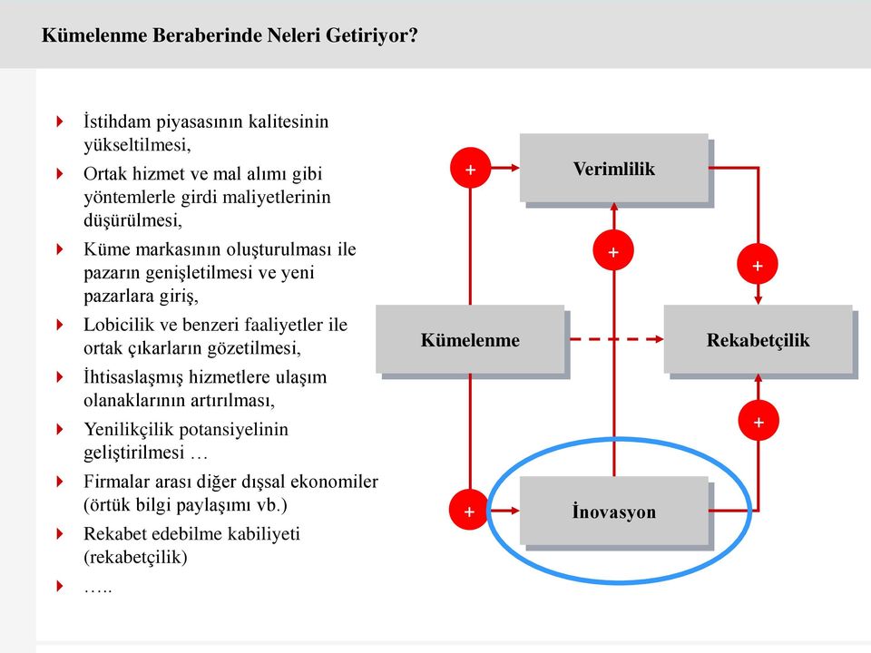 markasının oluşturulması ile pazarın genişletilmesi ve yeni pazarlara giriş, Lobicilik ve benzeri faaliyetler ile ortak çıkarların