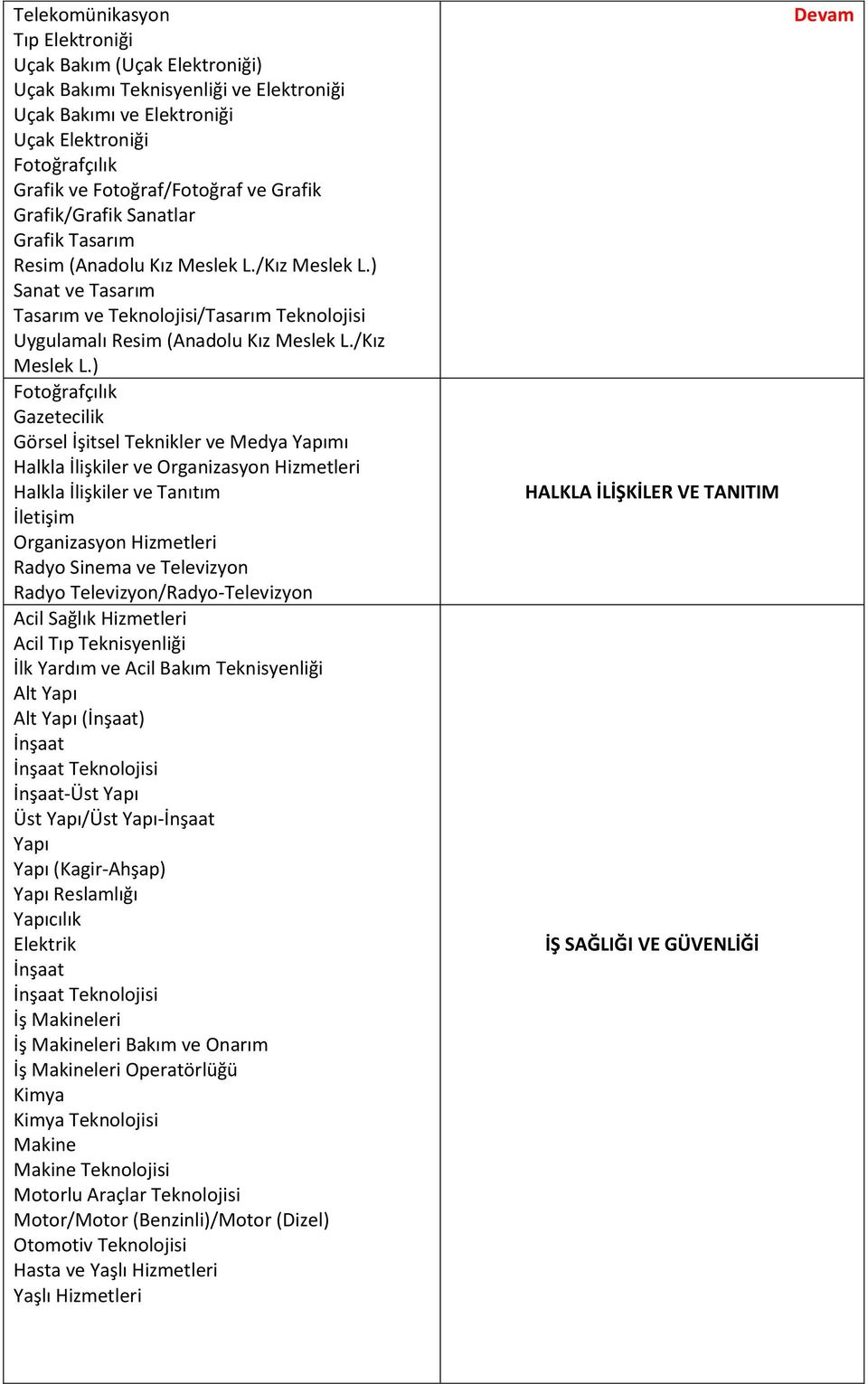 ) Sanat ve Tasarım Tasarım ve Teknolojisi/Tasarım Teknolojisi Uygulamalı Resim (Anadolu Kız Meslek L./Kız Meslek L.