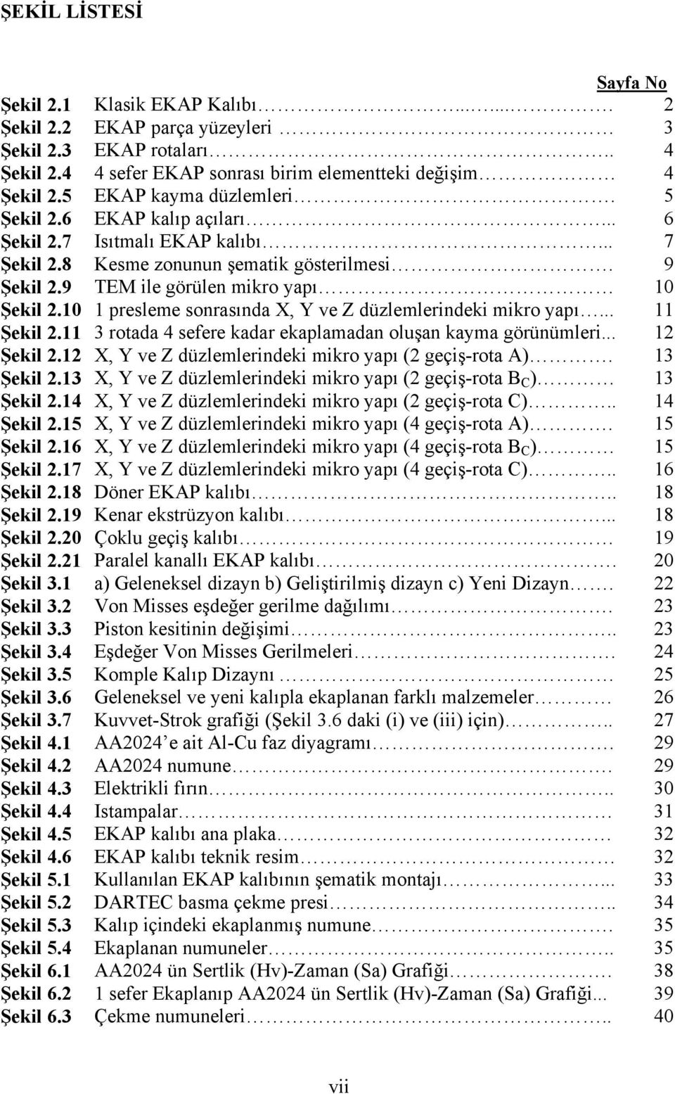 3 Şekil 5.4 Şekil 6.1 Şekil 6.2 Şekil 6.3 Klasik EKAP Kalıbı....... EKAP parça yüzeyleri EKAP rotaları.. 4 sefer EKAP sonrası birim elementteki değişim EKAP kayma düzlemleri. EKAP kalıp açıları.