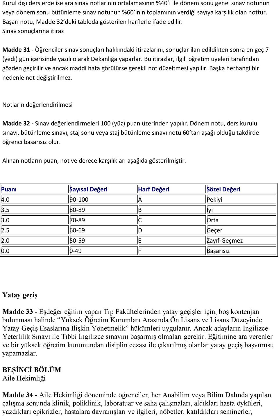 Sınav sonuçlarına itiraz Madde 31 - Öğrenciler sınav sonuçları hakkındaki itirazlarını, sonuçlar ilan edildikten sonra en geç 7 (yedi) gün içerisinde yazılı olarak Dekanlığa yaparlar.