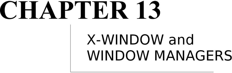 X-WINDOW