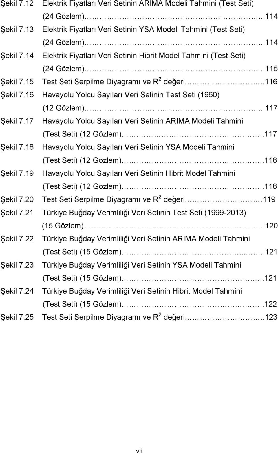 17 Havayolu Yolcu Sayıları Veri Setinin ARIMA Modeli Tahmini (Test Seti) (12 Gözlem)...117 Şekil 7.18 Havayolu Yolcu Sayıları Veri Setinin YSA Modeli Tahmini (Test Seti) (12 Gözlem)...118 Şekil 7.