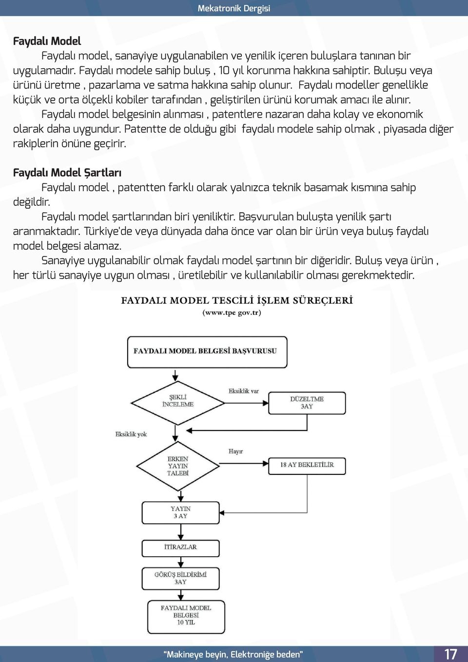 Faydalı model belgesinin alınması, patentlere nazaran daha kolay ve ekonomik olarak daha uygundur. Patentte de olduğu gibi faydalı modele sahip olmak, piyasada diğer rakiplerin önüne geçirir.