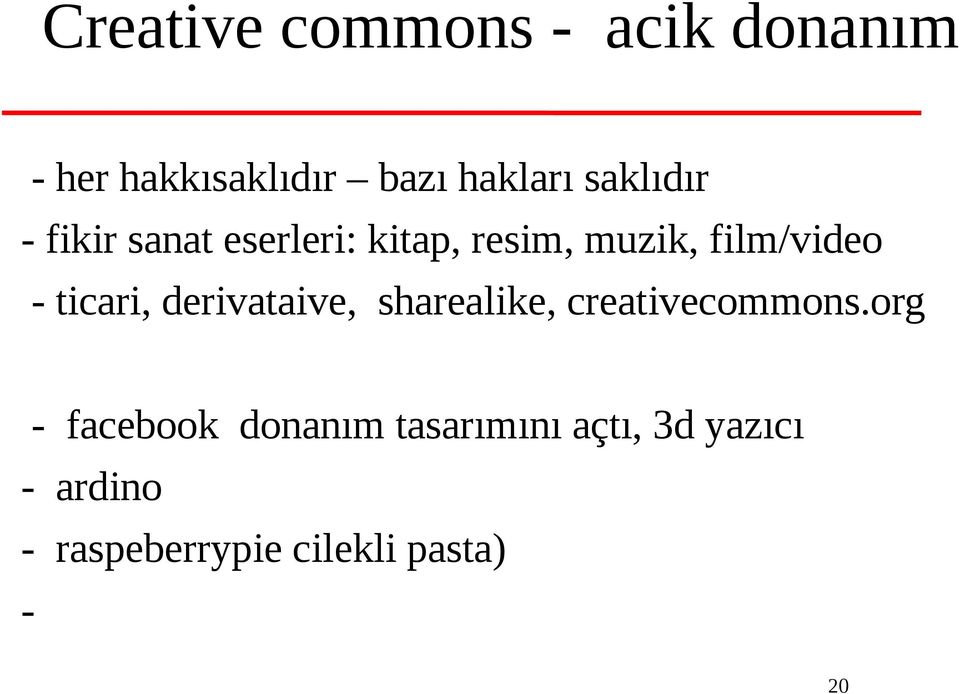 ticari, derivataive, sharealike, creativecommons.