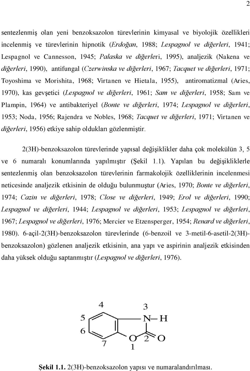 antiromatizmal (Aries, 1970), kas gevģetici (Lespagnol ve diğerleri, 1961; Sam ve diğerleri, 1958; Sam ve Plampin, 1964) ve antibakteriyel (Bonte ve diğerleri, 1974; Lespagnol ve diğerleri, 1953;