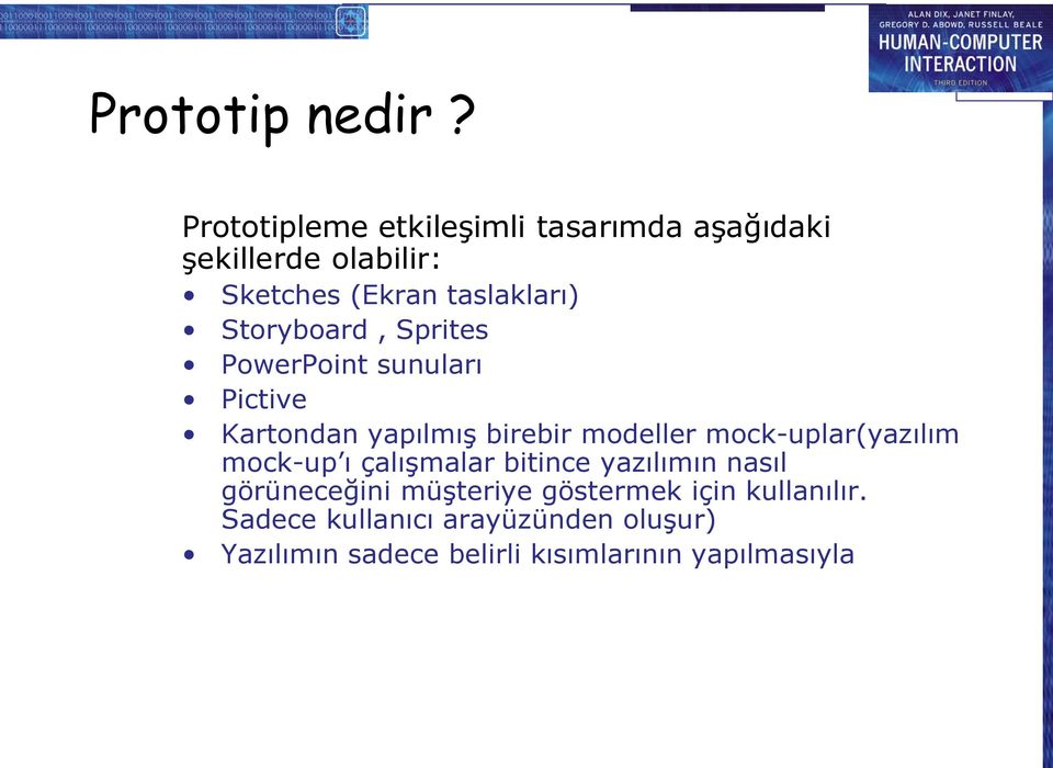 Storyboard, Sprites PowerPoint sunuları Pictive Kartondan yapılmış birebir modeller