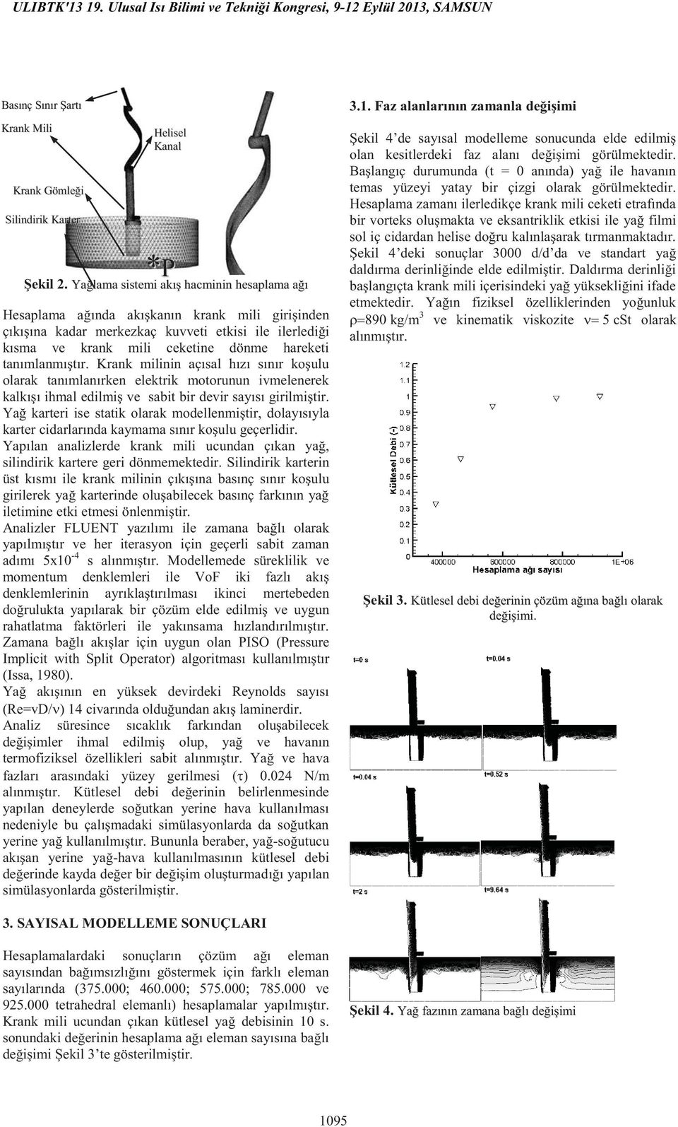 tanımlanmıştır. Krank milinin açısal hızı sınır koşulu olarak tanımlanırken elektrik motorunun ivmelenerek kalkışı ihmal edilmiş ve sabit bir devir sayısı girilmiştir.