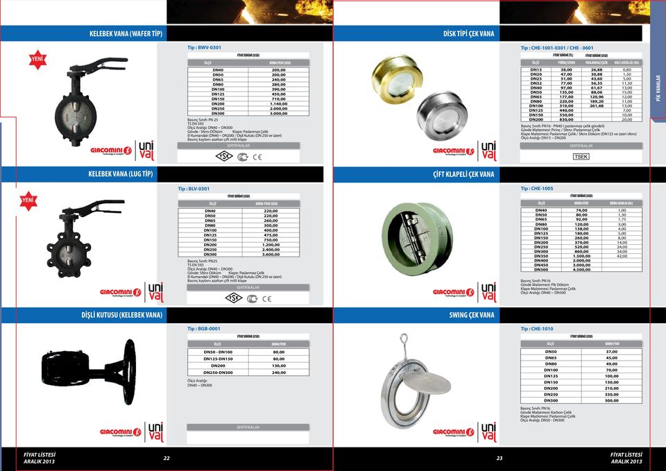 000,00 Bsınç Sınıfı: PN 25 TS EN 593 Arlığı: DN40 ~ DN300 Gövde : Sfero DÖküm Klpe: Pslnmz Çelik El Kumndlı (DN40 ~ DN200) / Dişli Kutulu (DN 250 ve üzeri) Bsınç kyını zltn çift milli klpe Tip :