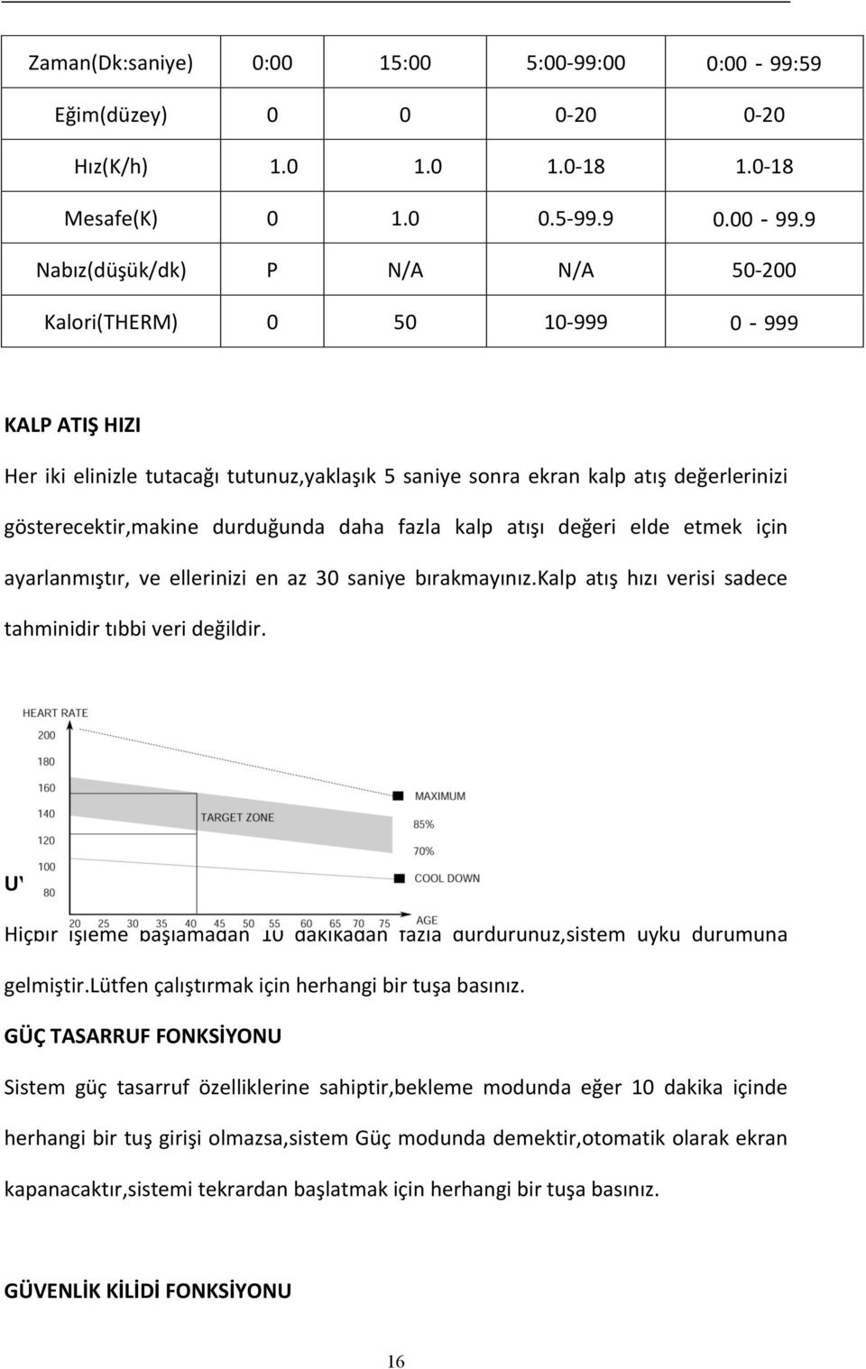 59 Eğim(düzey) 0 0 0-20 0-20 Hız(K/h) 1.0 1.0 1.0-18 1.0-18 Mesafe(K) 0 1.0 0.5-99.9 0.00-99.