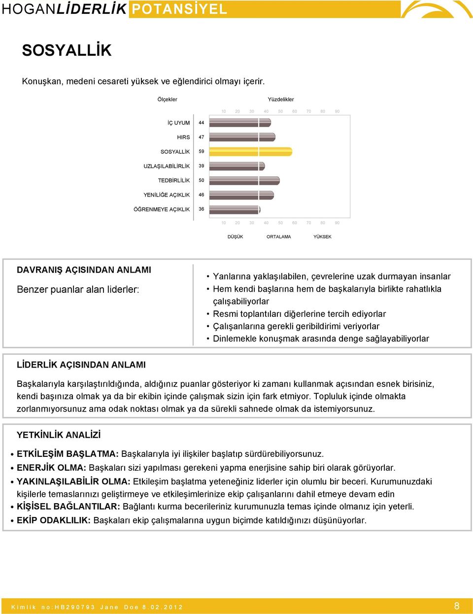 liderler: Yanlarına yaklaşılabilen, çevrelerine uzak durmayan insanlar Hem kendi başlarına hem de başkalarıyla birlikte rahatlıkla çalışabiliyorlar Resmi toplantıları diğerlerine tercih ediyorlar