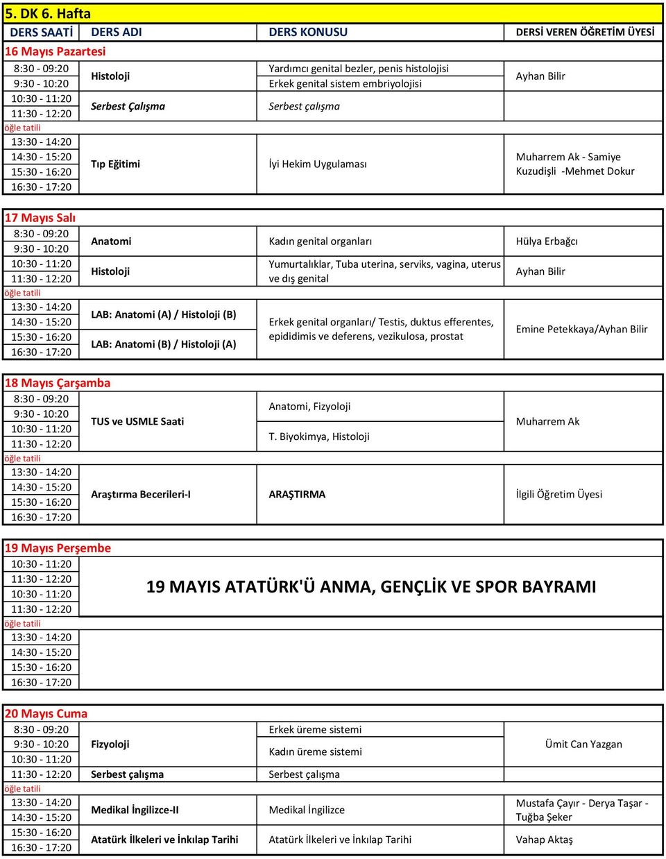 LAB: (A) / Histoloji (B) LAB: (B) / Histoloji (A) Yumurtalıklar, Tuba uterina, serviks, vagina, uterus ve dış genital Erkek genital organları/ Testis, duktus