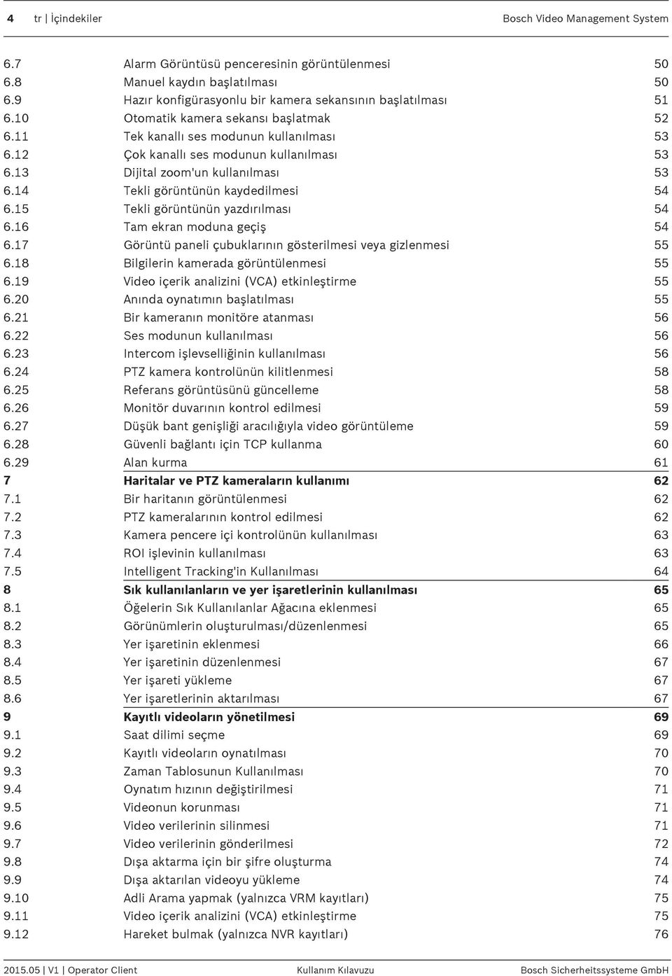 14 Tekli görüntünün kaydedilmesi 54 6.15 Tekli görüntünün yazdırılması 54 6.16 Tam ekran moduna geçiş 54 6.17 Görüntü paneli çubuklarının gösterilmesi veya gizlenmesi 55 6.